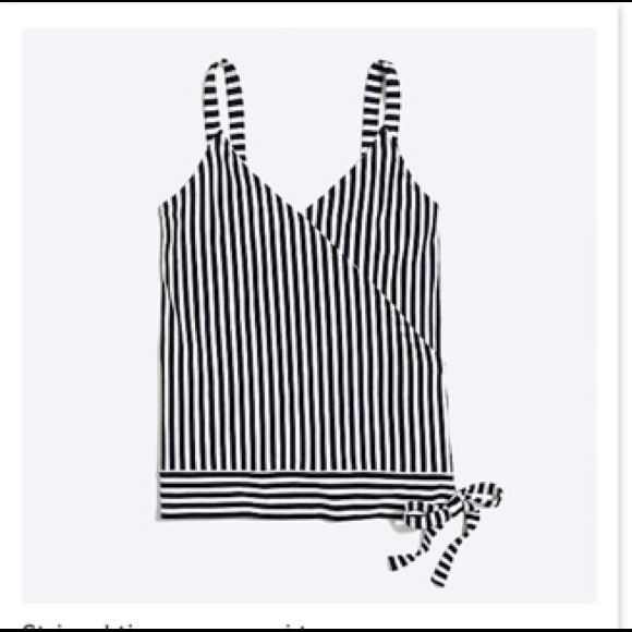 J. Crew Factory Tops - JCrew Factory striped tie wrap cami top Large